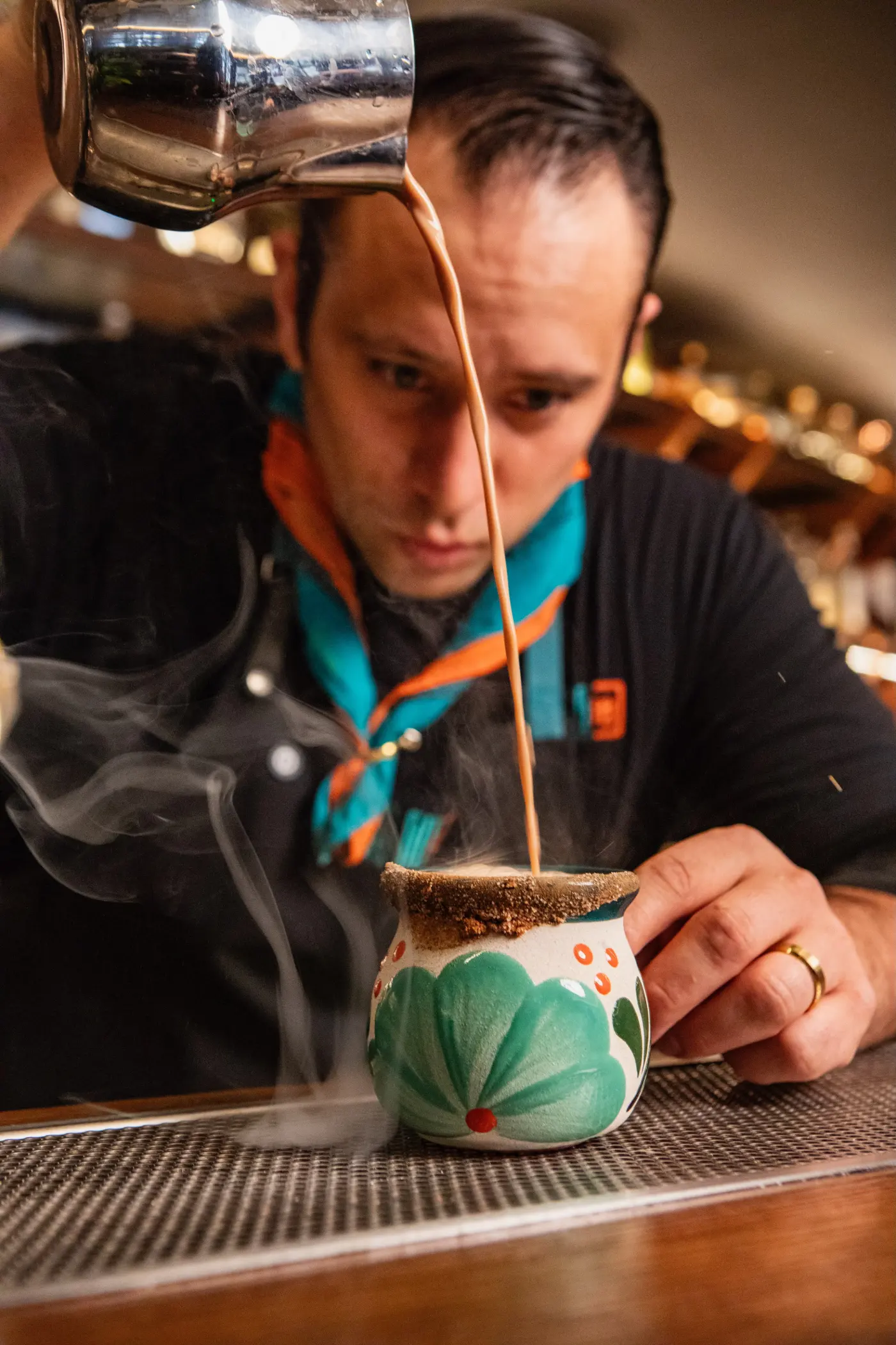 Bartender crafting a cocktail